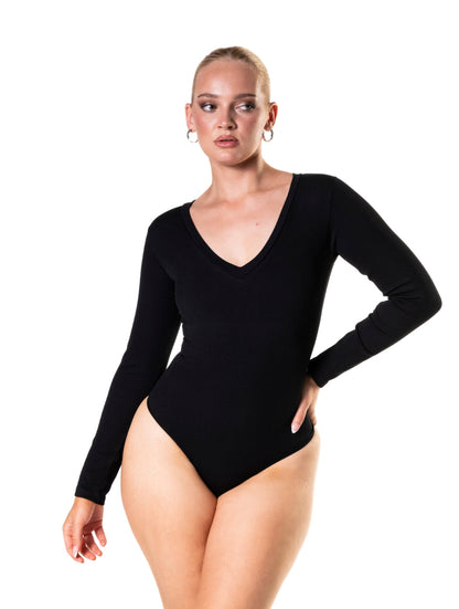 Long Sleeve Scoop Neck Bodysuit - AuranovaWear