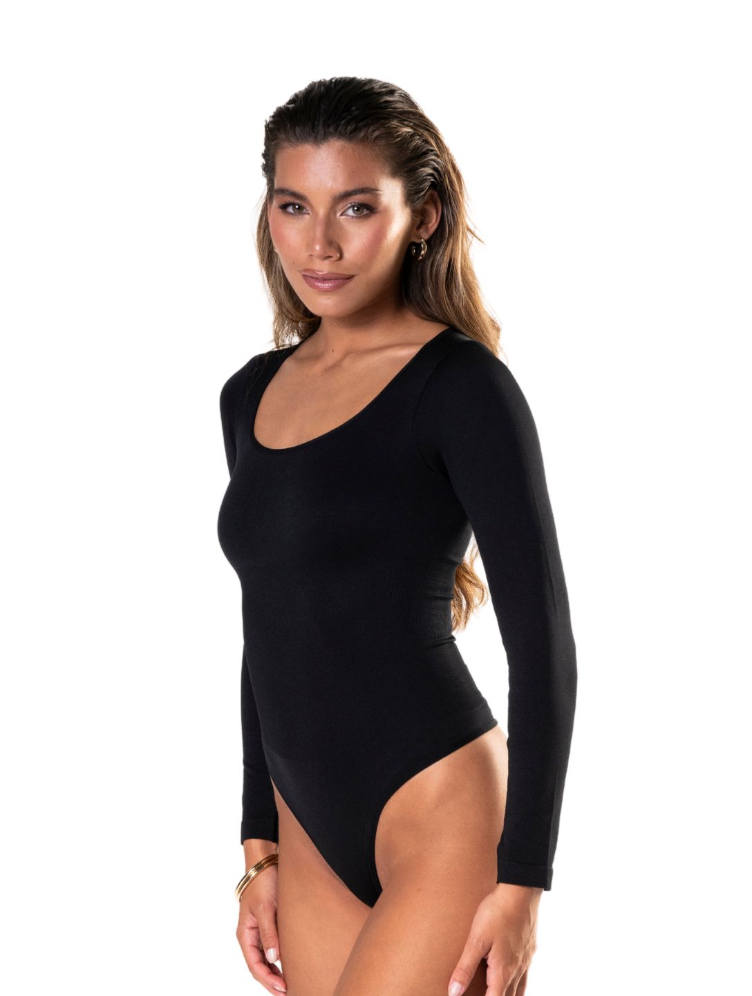 Long Sleeve Thong Bodysuit - AuranovaWear