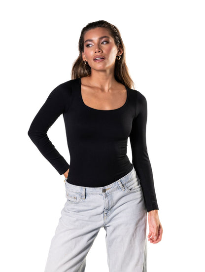 Long Sleeve Thong Bodysuit - AuranovaWear