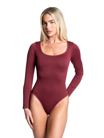 Long Sleeve Thong Bodysuit - AuranovaWear