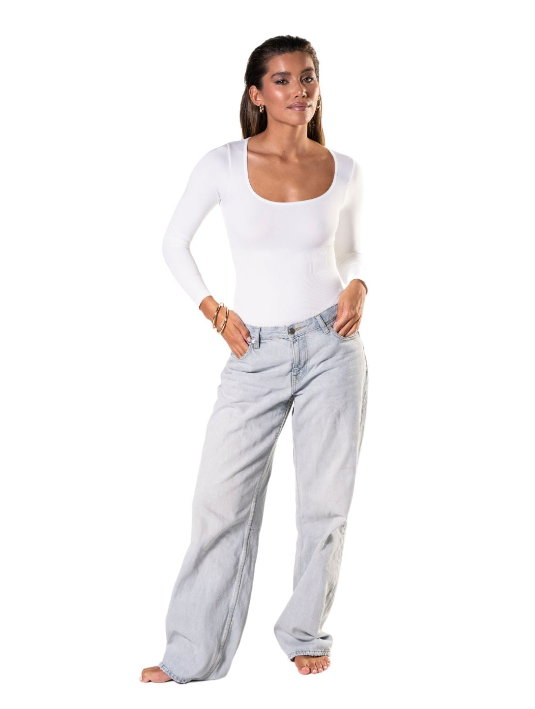 Long Sleeve Thong Bodysuit - AuranovaWear
