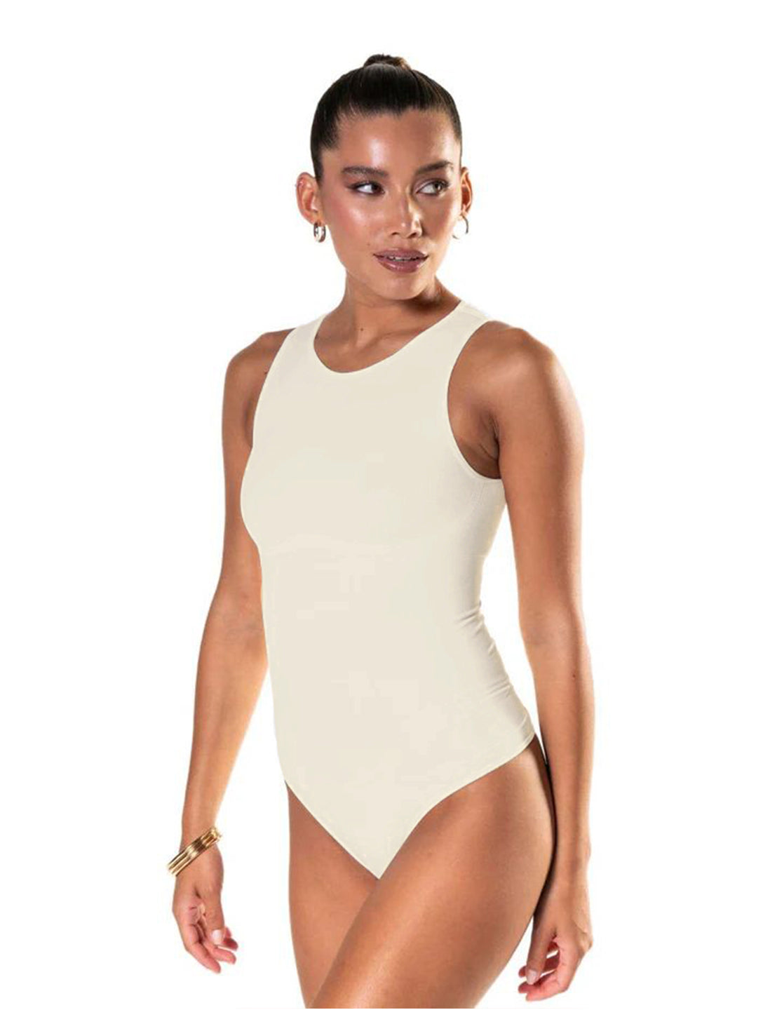 Round Neck Thong Bodysuit - AuranovaWear